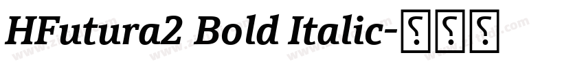 HFutura2 Bold Italic字体转换